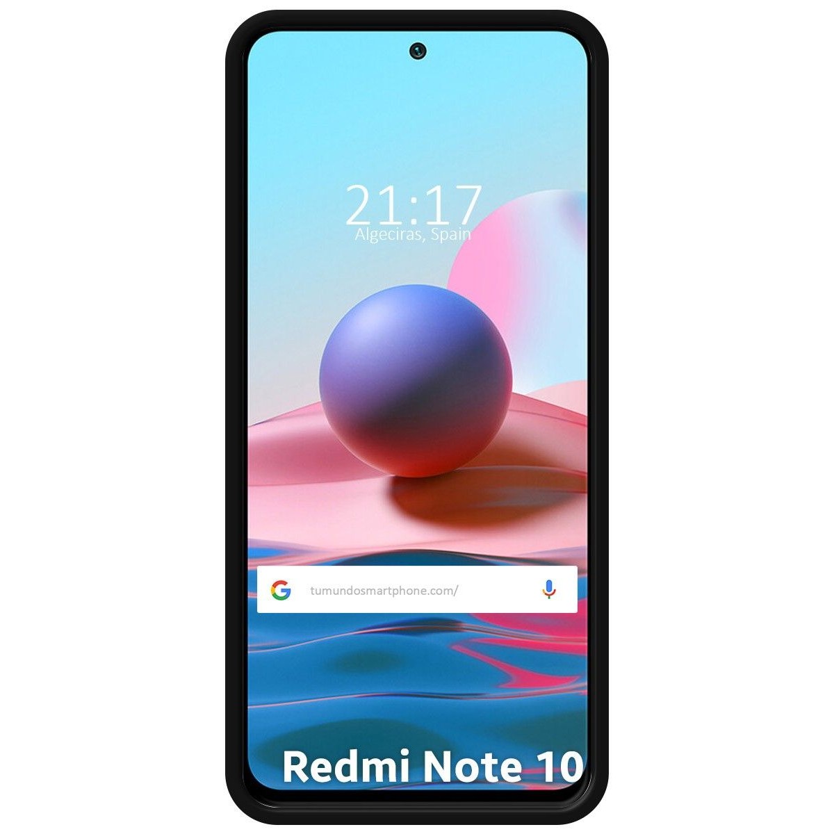 Funda Silicona Líquida Ultra Suave con Anillo para Xiaomi Redmi Note 10 / 10S color Negra