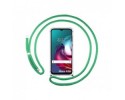 Funda Colgante Transparente para Motorola Moto G10 / G20 / G30 con Cordon Verde Agua