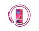 Funda Colgante Transparente para Oppo A54 5G / A74 5G con Cordon Rosa Fucsia