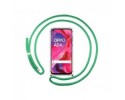 Funda Colgante Transparente para Oppo A54 5G / A74 5G con Cordon Verde Agua