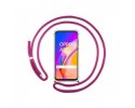 Funda Colgante Transparente para Oppo A94 5G con Cordon Rosa Fucsia