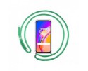 Funda Colgante Transparente para Oppo A94 5G con Cordon Verde Agua
