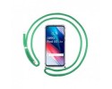 Funda Colgante Transparente para Oppo Find X3 Lite 5G con Cordon Verde Agua