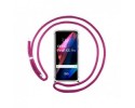 Funda Colgante Transparente para Oppo Find X3 Pro 5G con Cordon Rosa Fucsia
