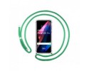 Funda Colgante Transparente para Oppo Find X3 Pro 5G con Cordon Verde Agua