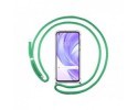 Funda Colgante Transparente para Xiaomi Mi 11 Lite 4G / 5G / 5G NE con Cordon Verde Agua