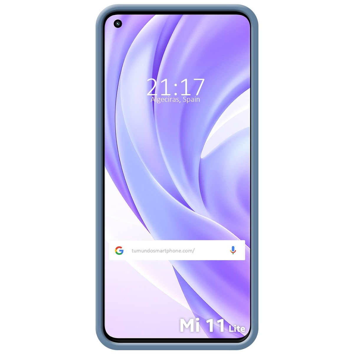 Funda Silicona Líquida Ultra Suave para Xiaomi Mi 11 Lite 4G / 5G / 5G NE color Azul
