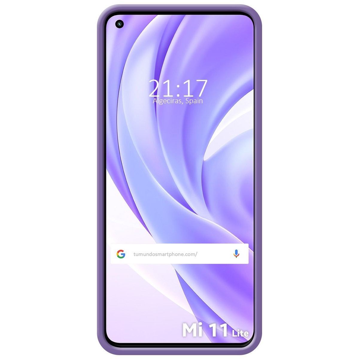 Funda Silicona Líquida Ultra Suave para Xiaomi Mi 11 Lite 4G / 5G / 5G NE color Morada