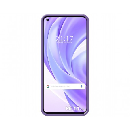 Funda Silicona Líquida Ultra Suave para Xiaomi Mi 11 Lite 4G / 5G / 5G NE color Morada