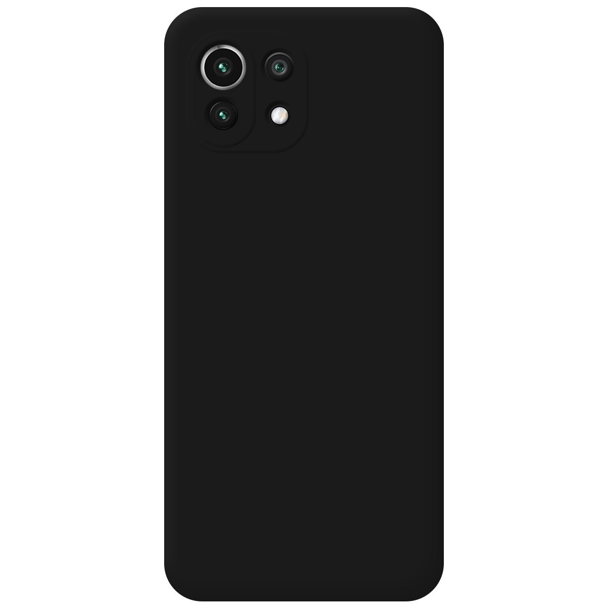 Funda Silicona Líquida Ultra Suave para Xiaomi Mi 11 Lite 4G / 5G / 5G NE color Negra