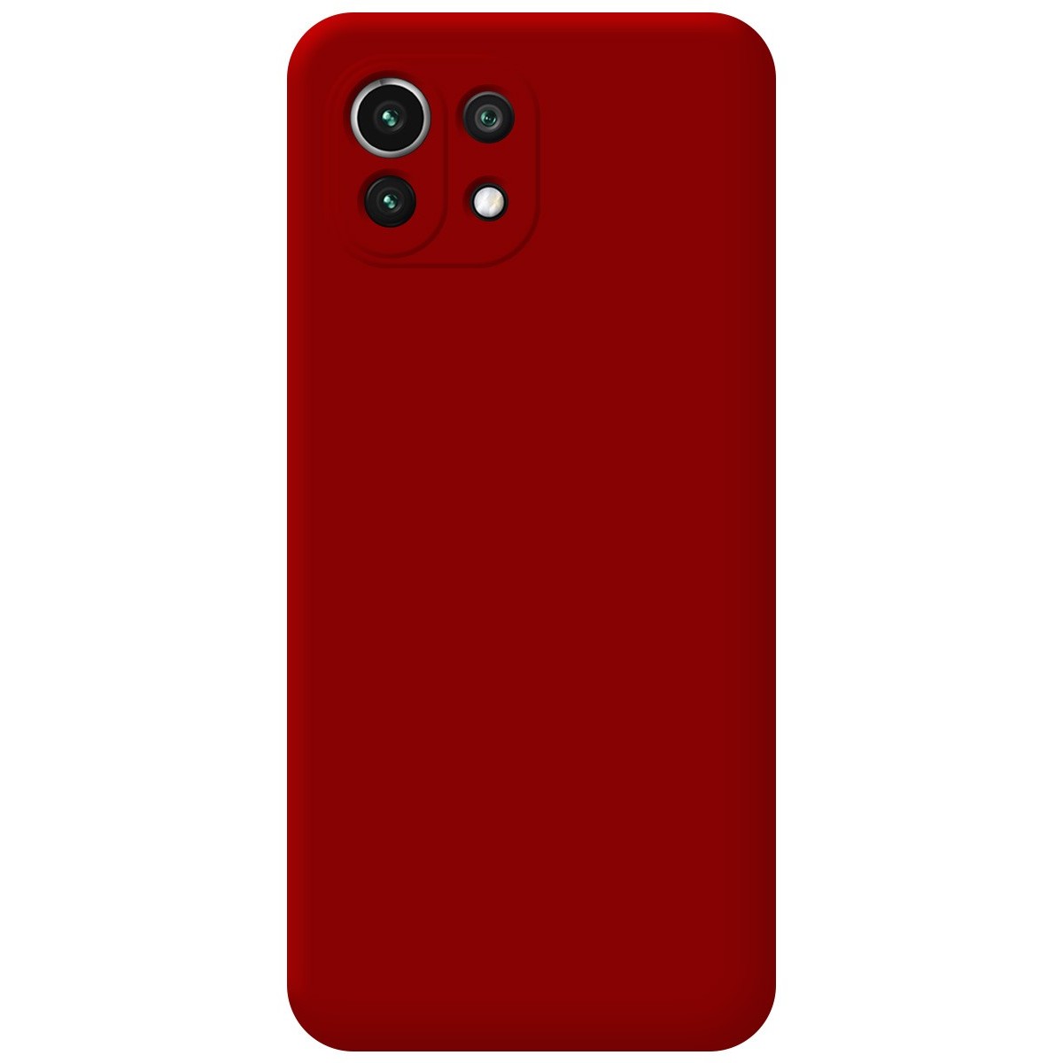 Funda Silicona Líquida Ultra Suave para Xiaomi Mi 11 Lite 4G / 5G / 5G NE color Roja