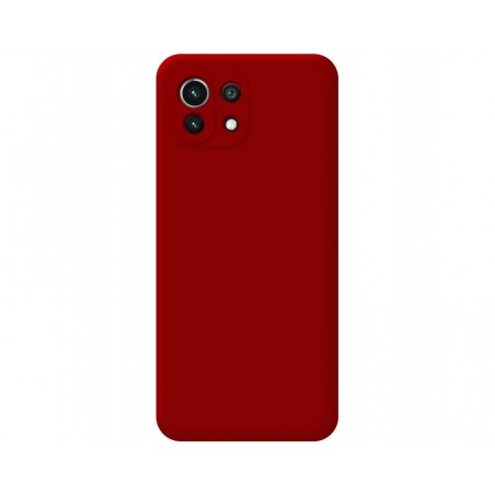 Funda Silicona Líquida Ultra Suave para Xiaomi Mi 11 Lite 4G / 5G / 5G NE color Roja