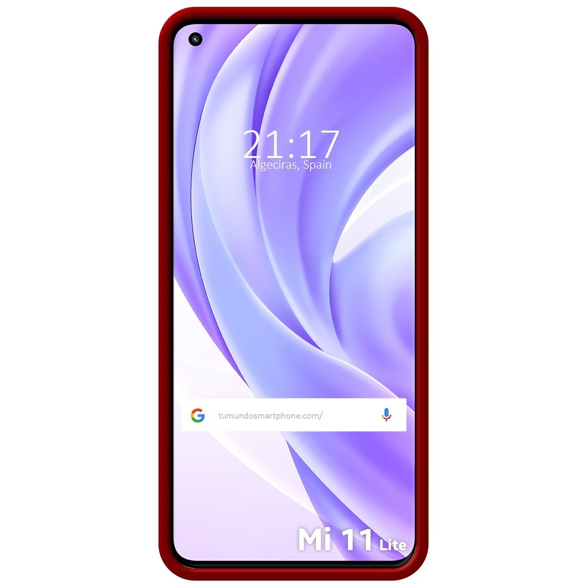 Funda Silicona Líquida Ultra Suave para Xiaomi Mi 11 Lite 4G / 5G / 5G NE color Roja
