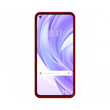 Funda Silicona Líquida Ultra Suave para Xiaomi Mi 11 Lite 4G / 5G / 5G NE color Roja