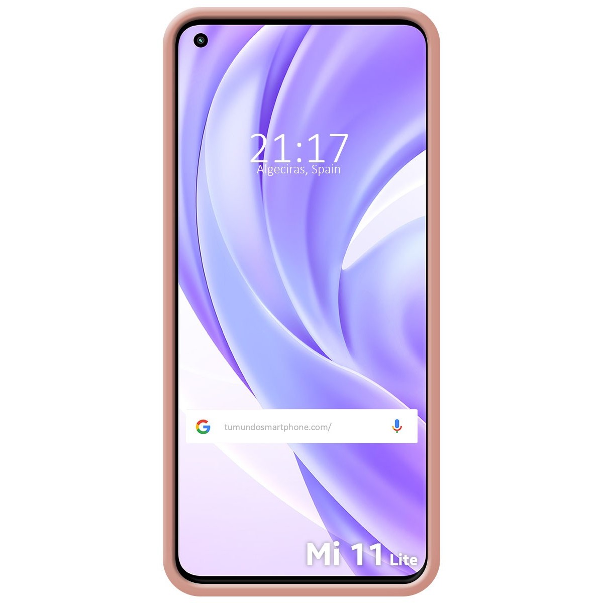 Funda Silicona Líquida Ultra Suave para Xiaomi Mi 11 Lite 4G / 5G / 5G NE color Rosa