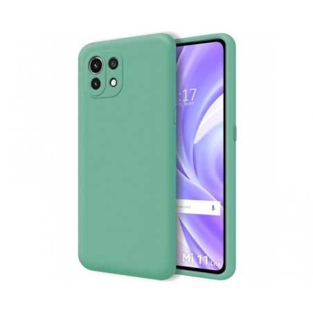 Funda Silicona Líquida Ultra Suave para Xiaomi Mi 11 Lite 4G / 5G / 5G NE color Verde