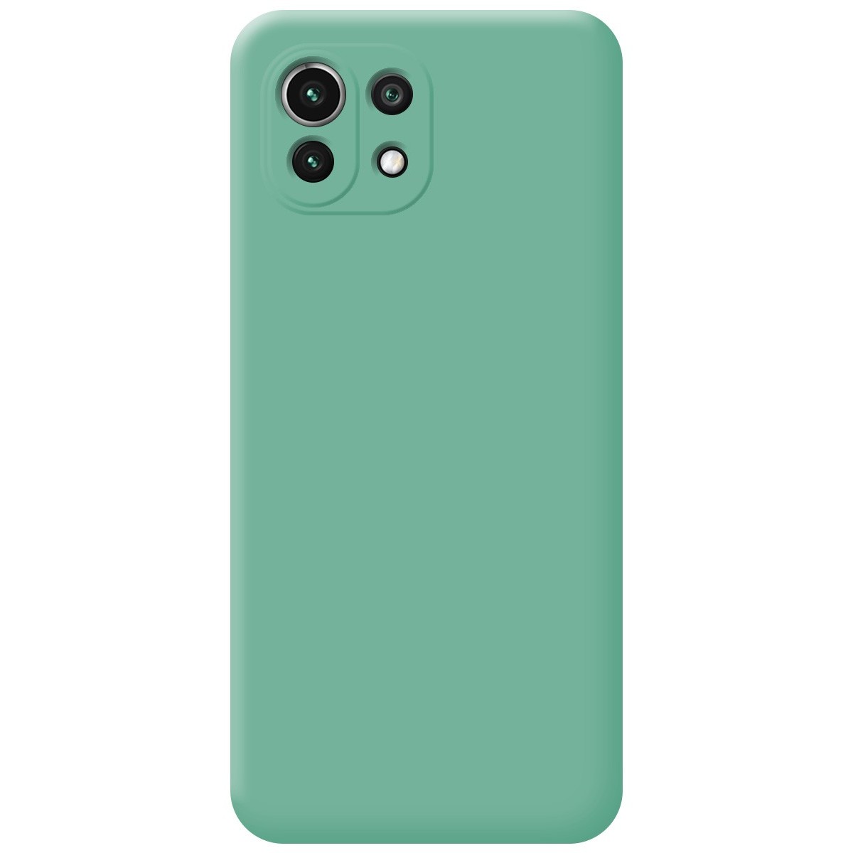 Funda Silicona Líquida Ultra Suave para Xiaomi Mi 11 Lite 4G / 5G / 5G NE color Verde