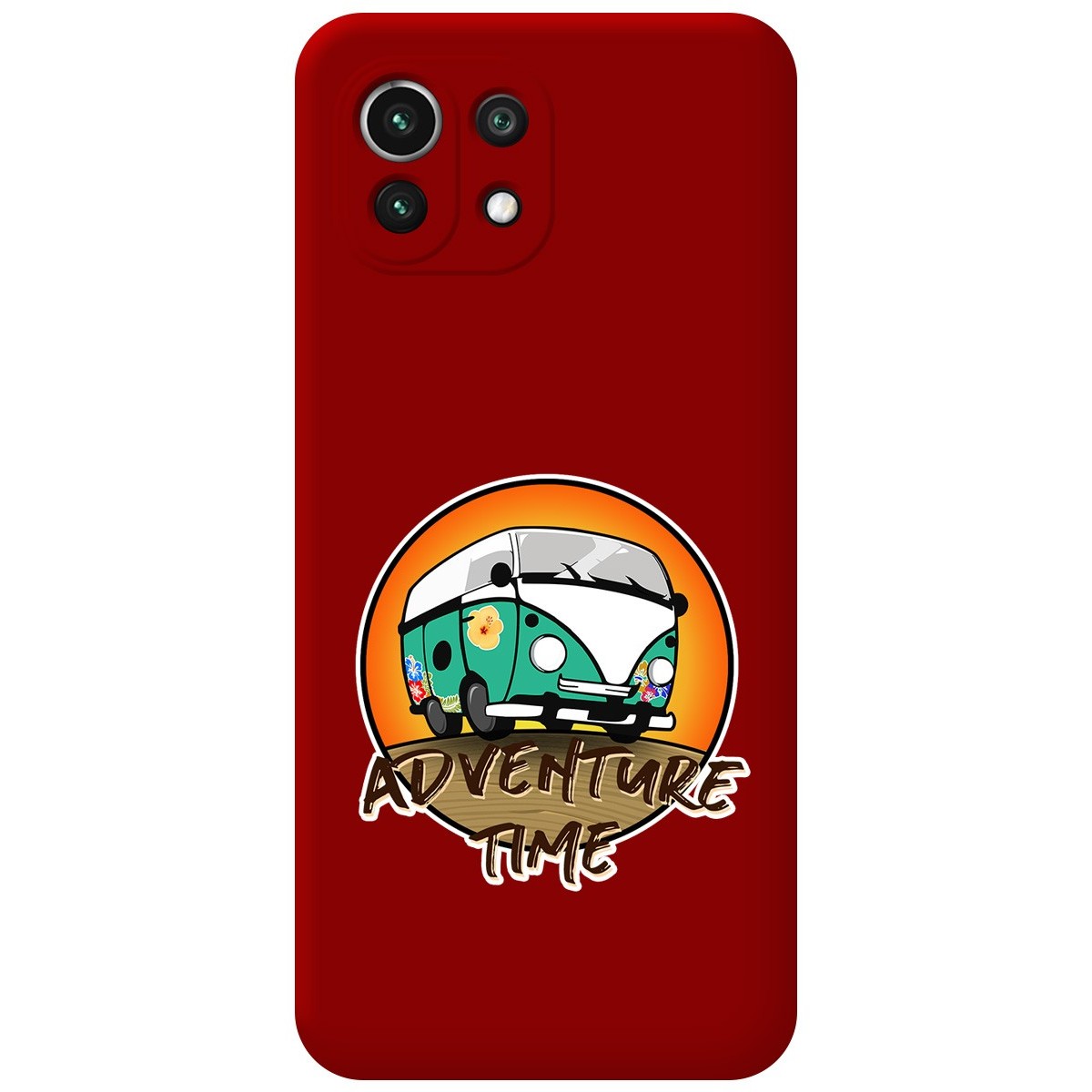 Funda Silicona Líquida Roja para Xiaomi Mi 11 Lite 4G / 5G / 5G NE diseño Adventure Time Dibujos
