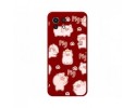 Funda Silicona Líquida Roja para Xiaomi Mi 11 Lite 4G / 5G / 5G NE diseño Cerdos Dibujos