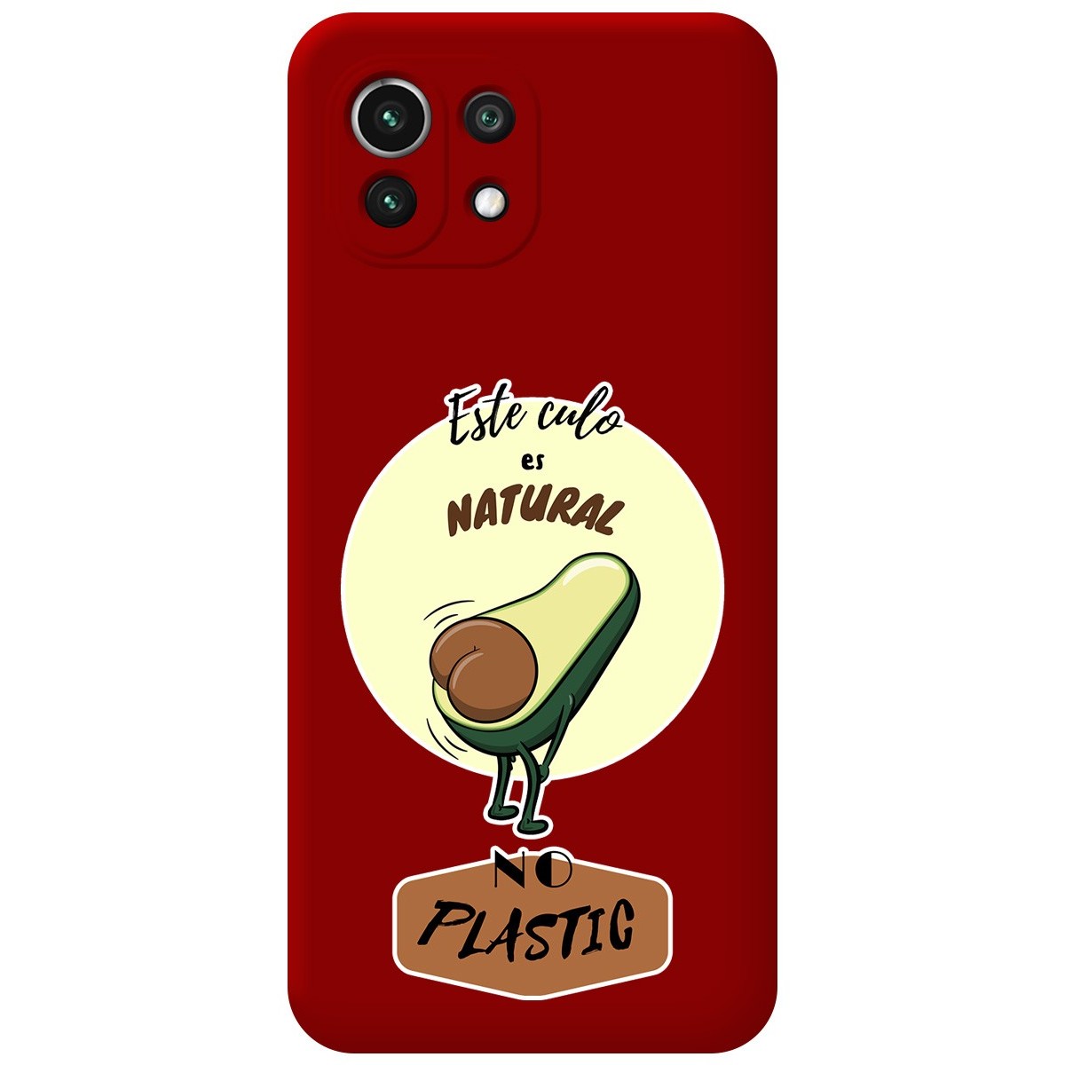 Funda Silicona Líquida Roja para Xiaomi Mi 11 Lite 4G / 5G / 5G NE diseño Culo Natural Dibujos