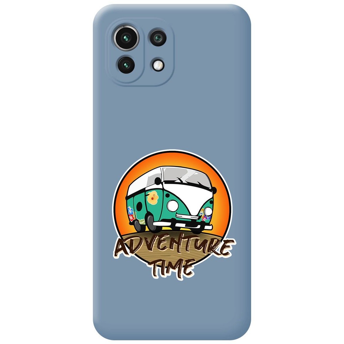 Funda Silicona Líquida Azul para Xiaomi Mi 11 Lite 4G / 5G / 5G NE diseño Adventure Time Dibujos