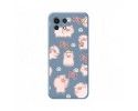 Funda Silicona Líquida Azul para Xiaomi Mi 11 Lite 4G / 5G / 5G NE diseño Cerdos Dibujos