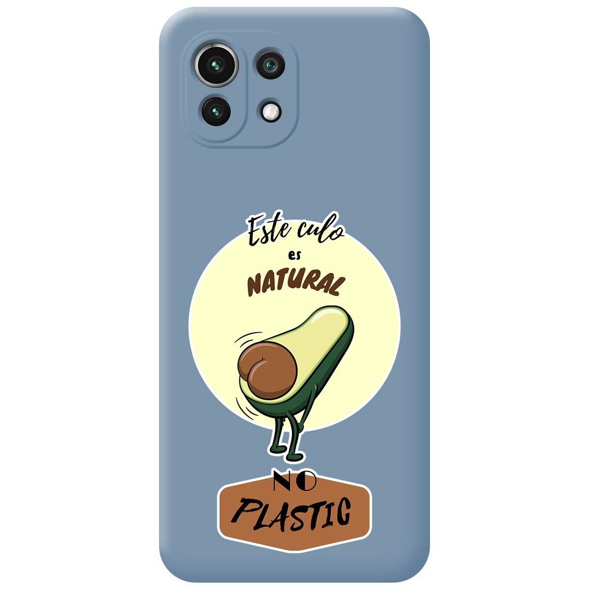 Funda Silicona Líquida Azul para Xiaomi Mi 11 Lite 4G / 5G / 5G NE diseño Culo Natural Dibujos