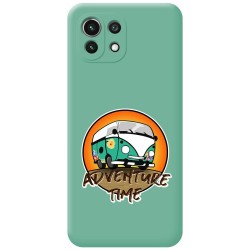 Funda Silicona Líquida Verde para Xiaomi Mi 11 Lite 4G / 5G / 5G NE diseño Adventure Time Dibujos