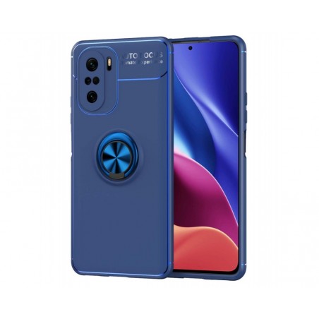 Funda Magnetica Soporte con Anillo Giratorio para Xiaomi POCO F3 5G / Mi 11i 5G Azul