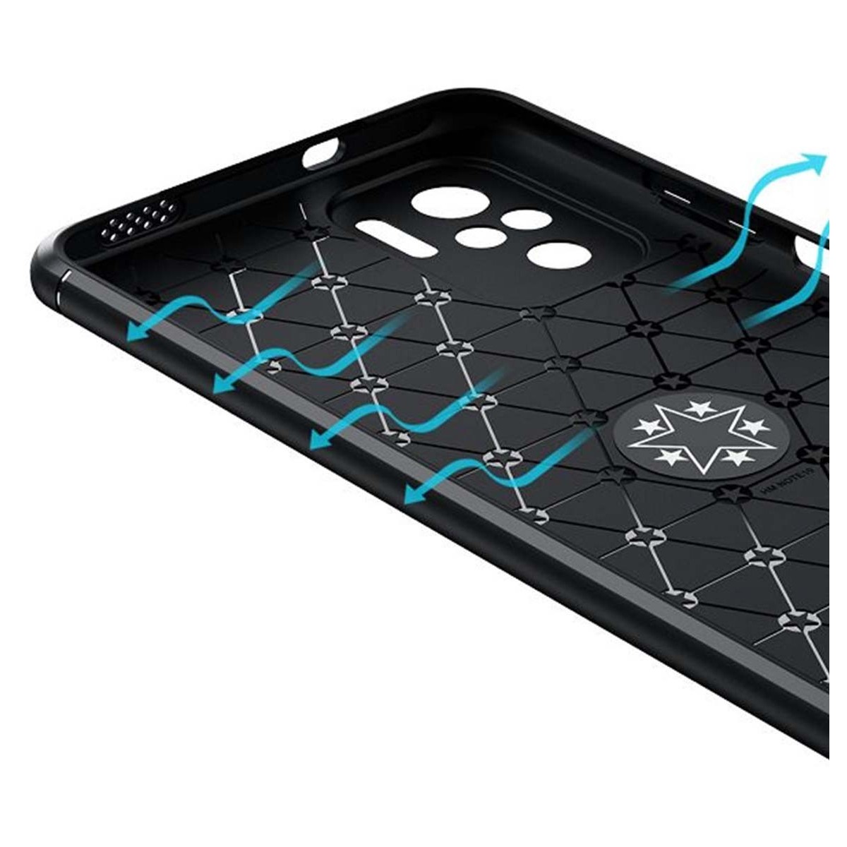 Funda Magnetica Soporte con Anillo Giratorio para Xiaomi Redmi Note 10 / 10S Negra