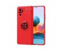 Funda Magnetica Soporte con Anillo Giratorio para Xiaomi Redmi Note 10 / 10S Roja