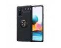 Funda Magnetica Soporte con Anillo Giratorio para Xiaomi Redmi Note 10 Pro Negra