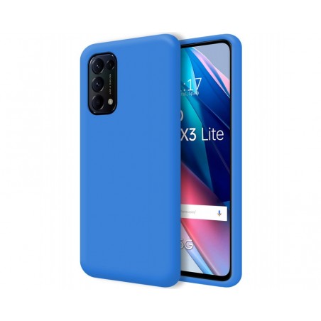 Funda Silicona Líquida Ultra Suave para Oppo Find X3 Lite 5G color Azul