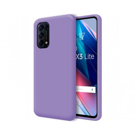 Funda Silicona Líquida Ultra Suave para Oppo Find X3 Lite 5G color Morada