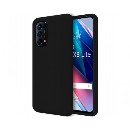 Funda Silicona Líquida Ultra Suave para Oppo Find X3 Lite 5G color Negra