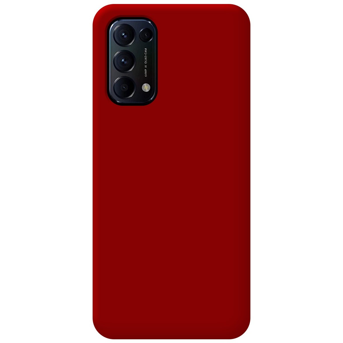 Funda Silicona Líquida Ultra Suave para Oppo Find X3 Lite 5G color Roja