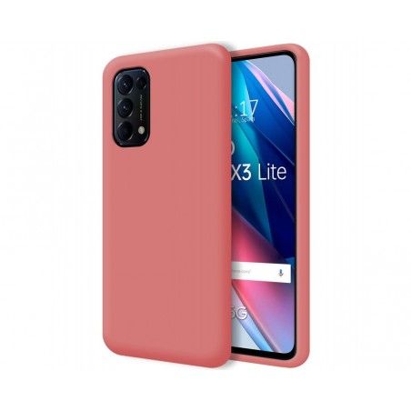 Funda Silicona Líquida Ultra Suave para Oppo Find X3 Lite 5G color Rosa