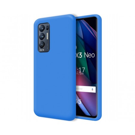 Funda Silicona Líquida Ultra Suave para Oppo Find X3 Neo 5G color Azul