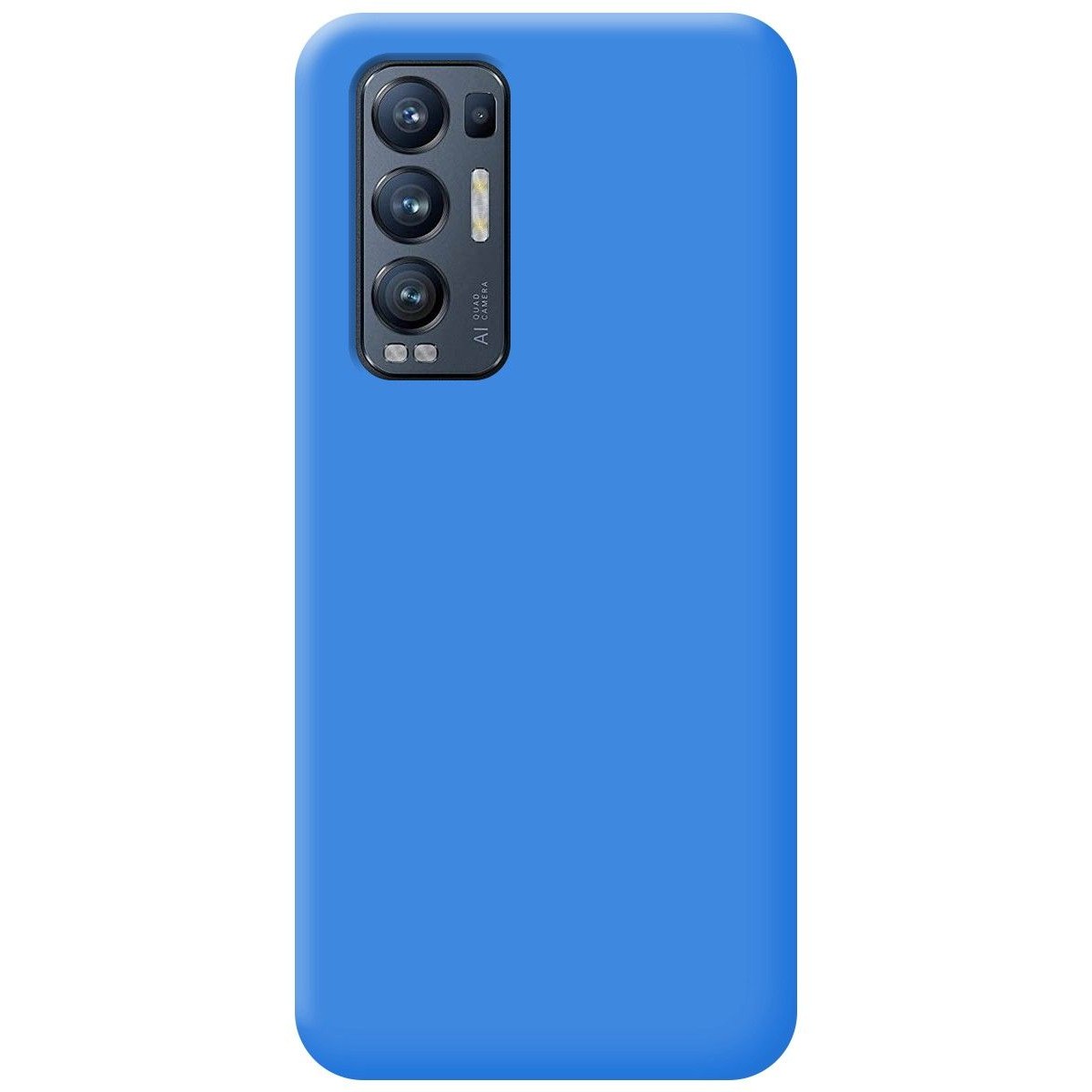 Funda Silicona Líquida Ultra Suave para Oppo Find X3 Neo 5G color Azul