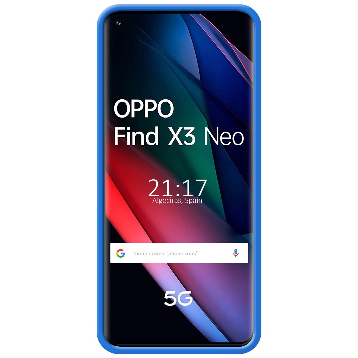 Funda Silicona Líquida Ultra Suave para Oppo Find X3 Neo 5G color Azul