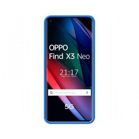 Funda Silicona Líquida Ultra Suave para Oppo Find X3 Neo 5G color Azul
