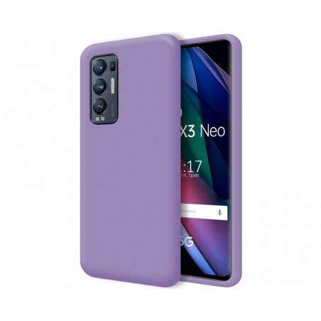 Funda Silicona Líquida Ultra Suave para Oppo Find X3 Neo 5G color Morada