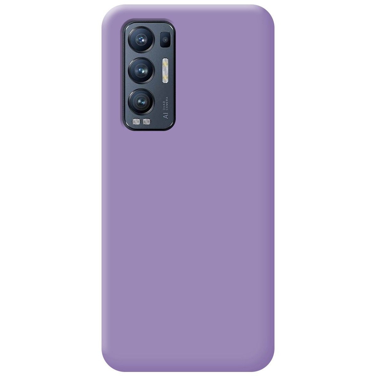Funda Silicona Líquida Ultra Suave para Oppo Find X3 Neo 5G color Morada