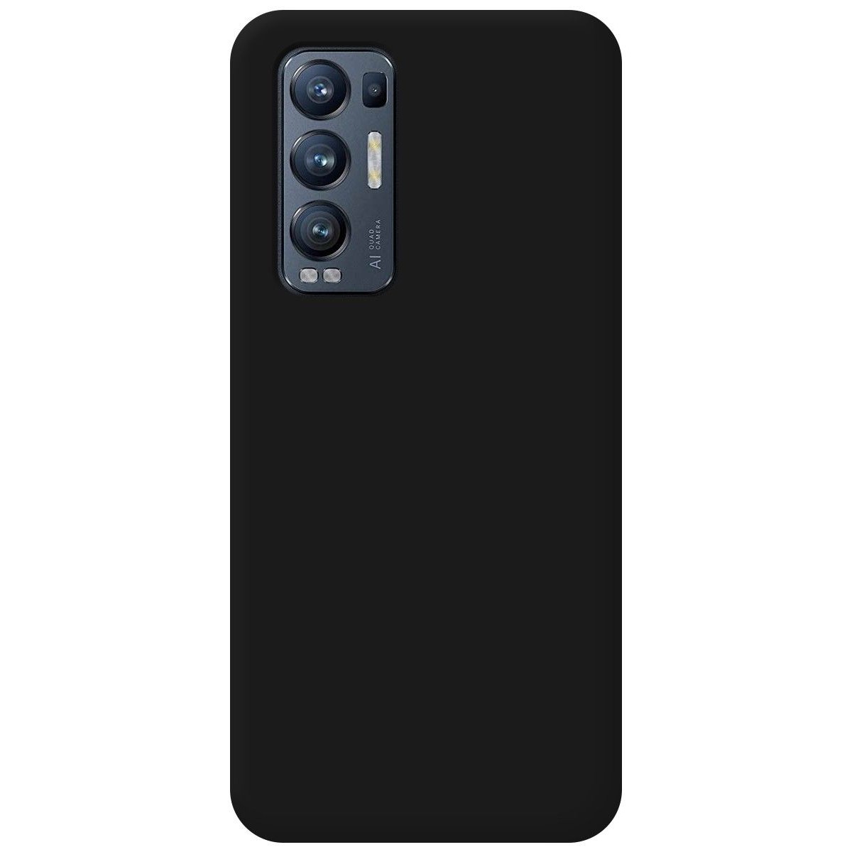 Funda Silicona Líquida Ultra Suave para Oppo Find X3 Neo 5G color Negra