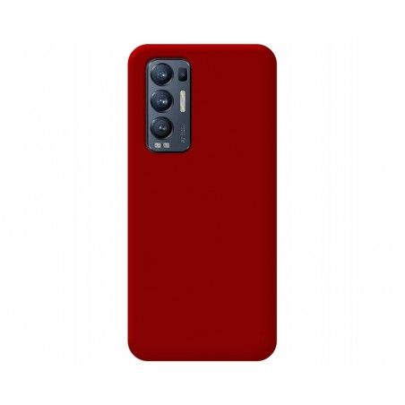 Funda Silicona Líquida Ultra Suave para Oppo Find X3 Neo 5G color Roja