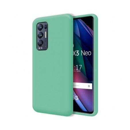 Funda Silicona Líquida Ultra Suave para Oppo Find X3 Neo 5G color Verde