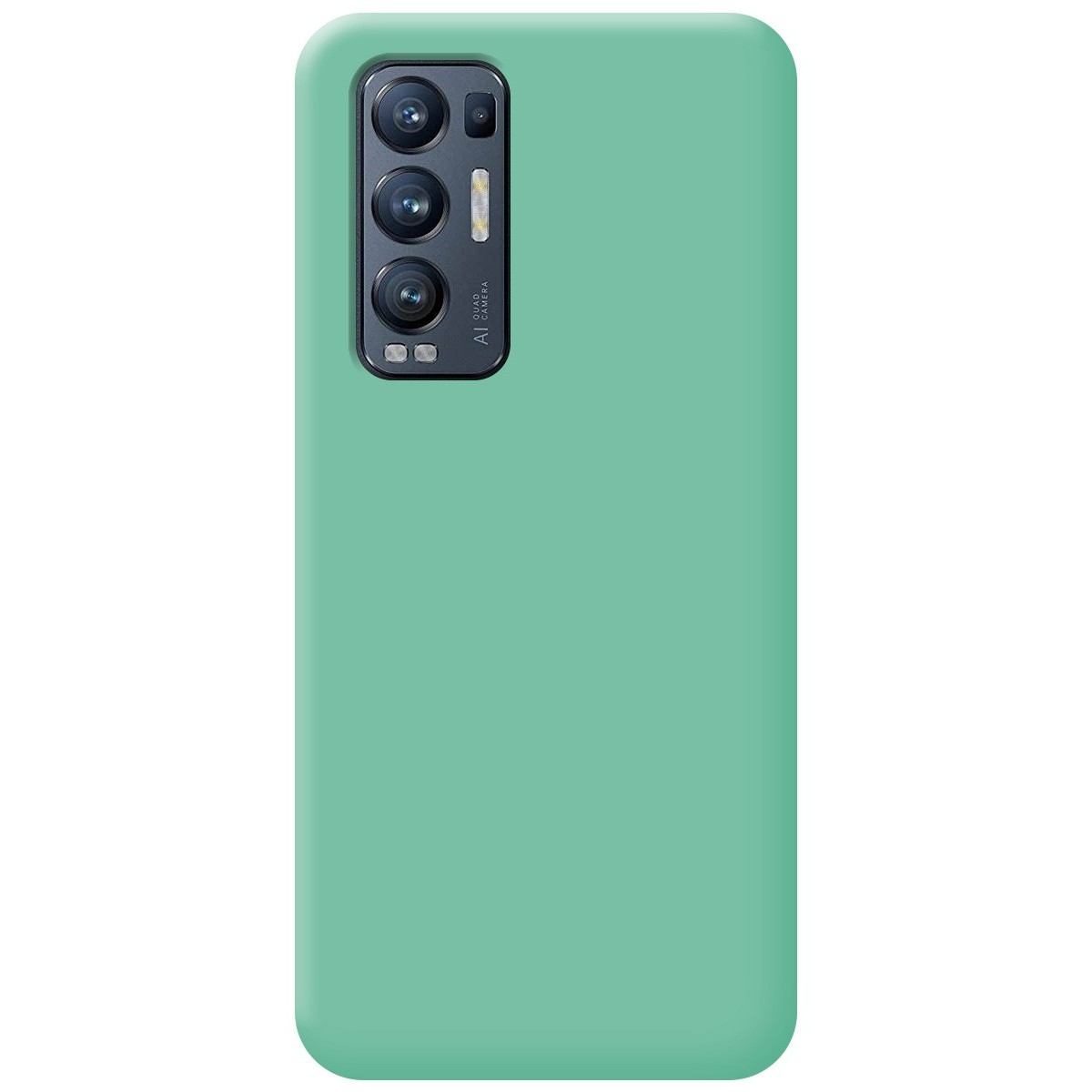Funda Silicona Líquida Ultra Suave para Oppo Find X3 Neo 5G color Verde