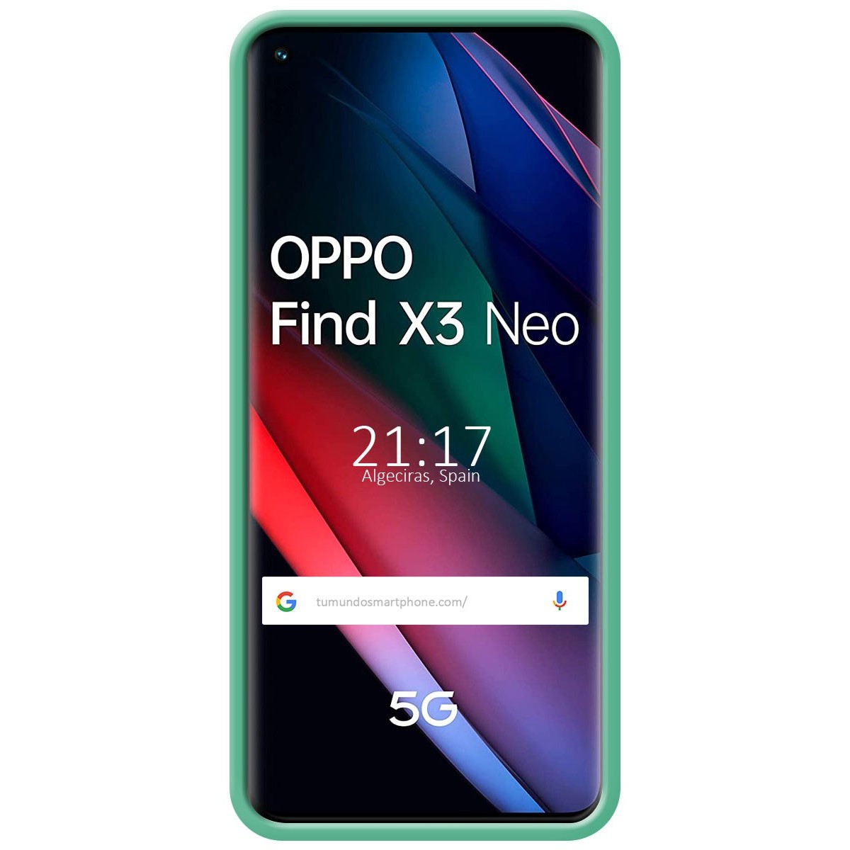 Funda Silicona Líquida Ultra Suave para Oppo Find X3 Neo 5G color Verde