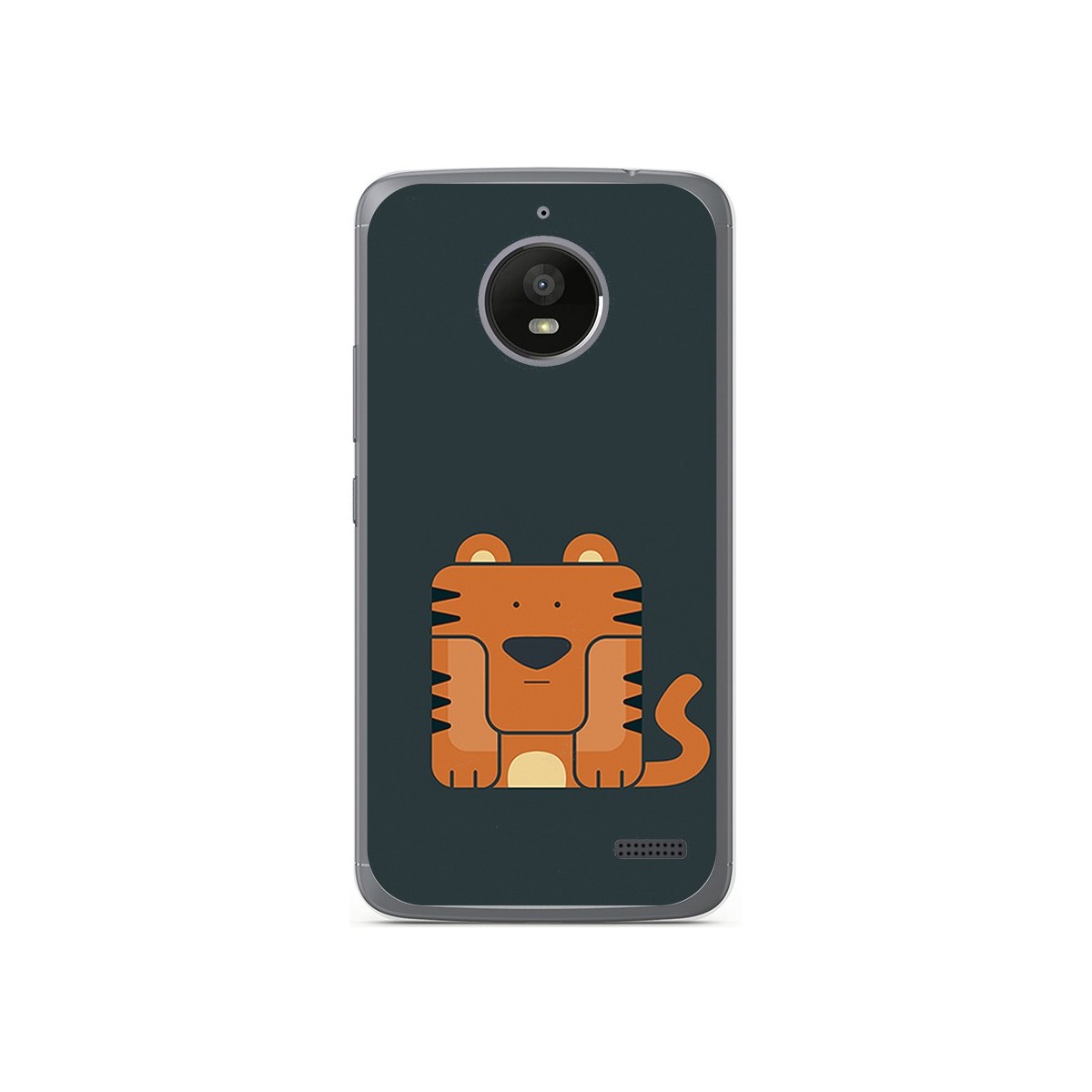 Funda Gel Tpu para Motorola Moto E4 Diseño Tigre Dibujos