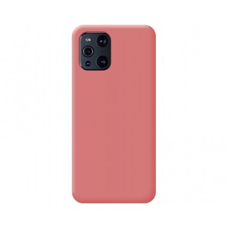 Funda Silicona Líquida Ultra Suave para Oppo Find X3 Pro 5G color Rosa